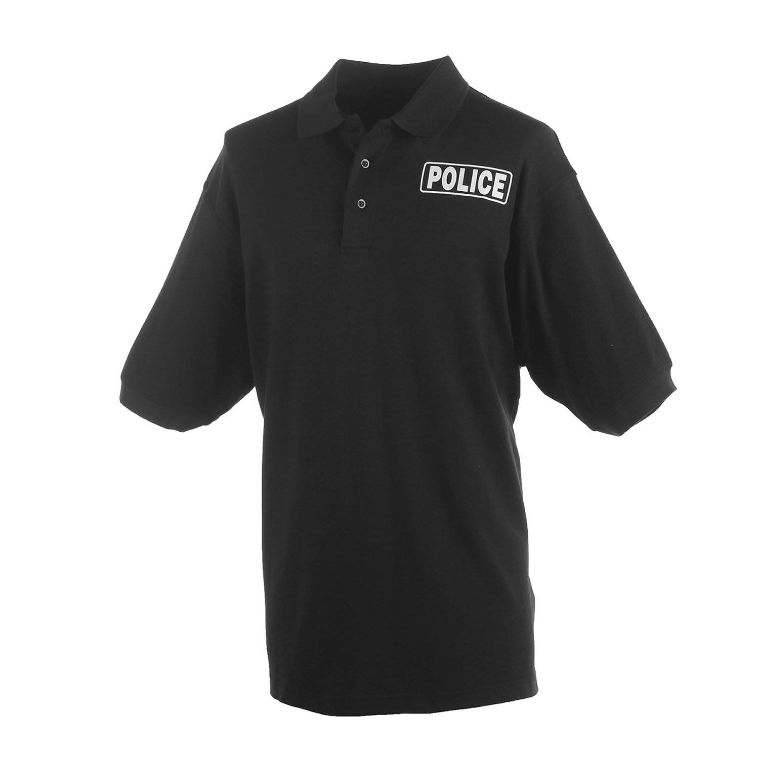 black police polo shirt