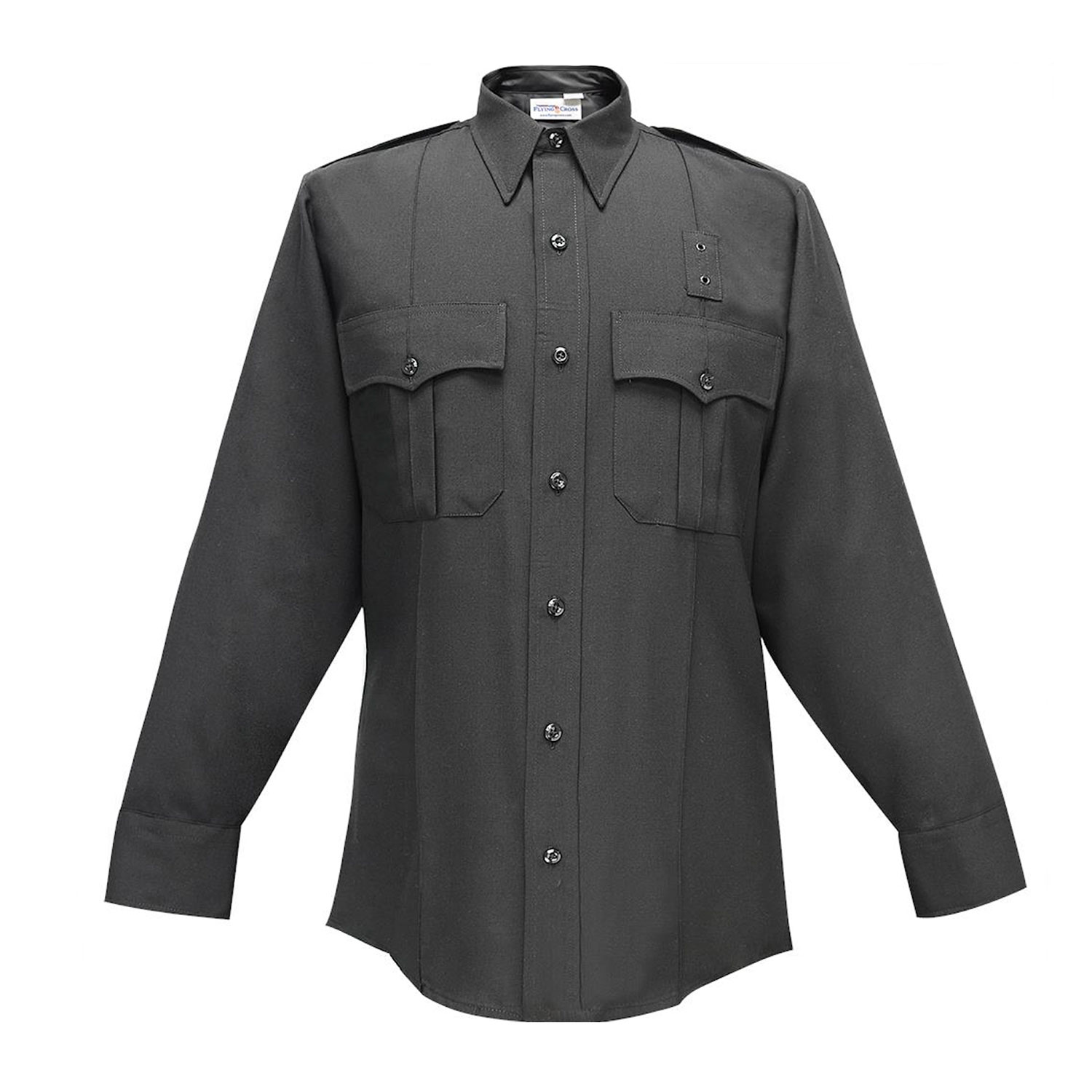 Flying Cross Men's Long Sleeve Zipper Front Poly Wool Shirt