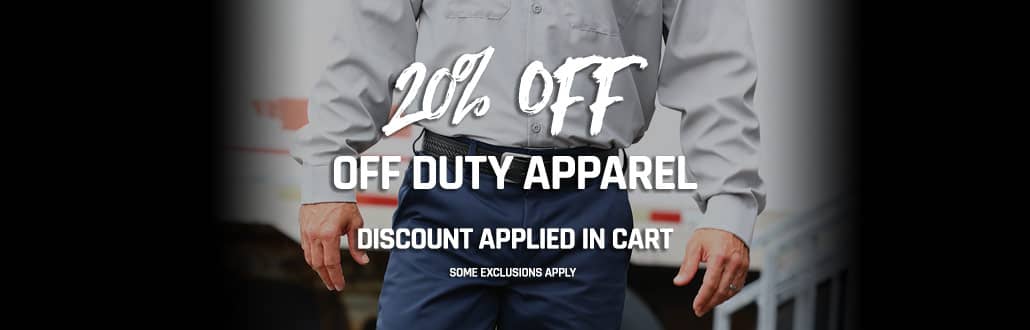 20% Off Select Off Duty Apparel
