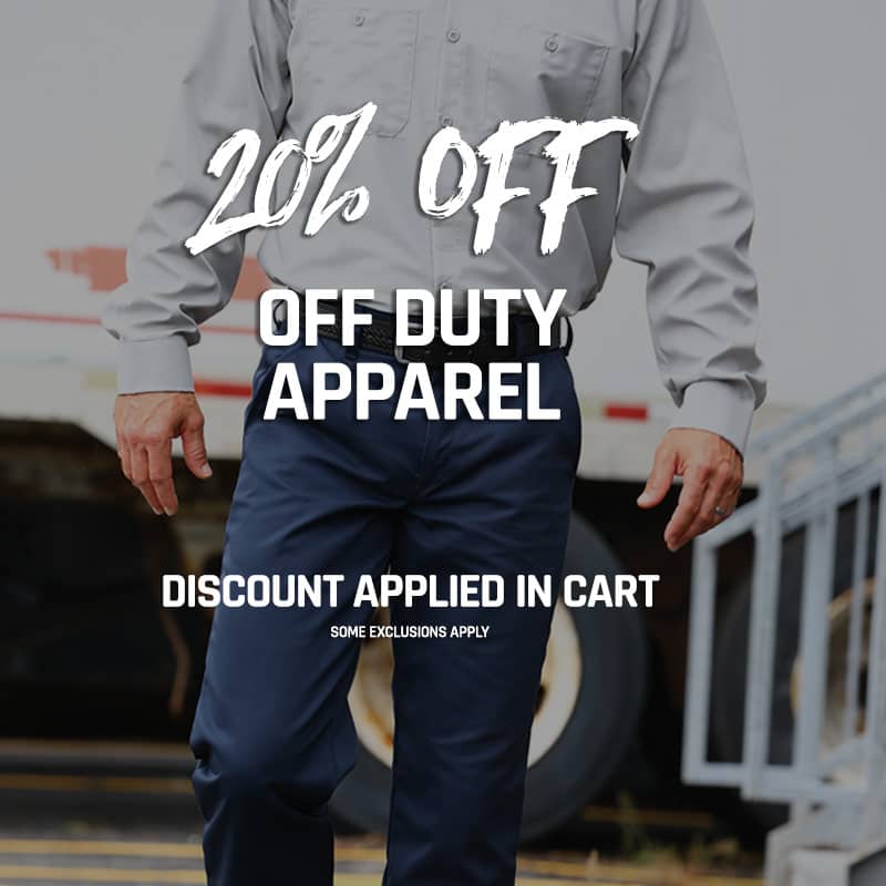 20% Off Select Off Duty Apparel