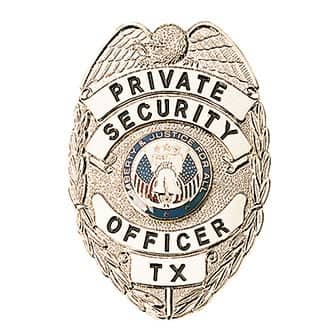 LawPro Security Officer Shield with Star Badge., Security Badge