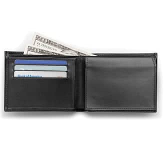 Galls Classic-Style Leather Concealable Badge Wallet - Black - 79921 Blk Rnd