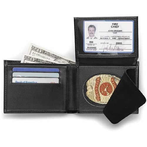 Galls Classic-Style Leather Concealable Badge Wallet.