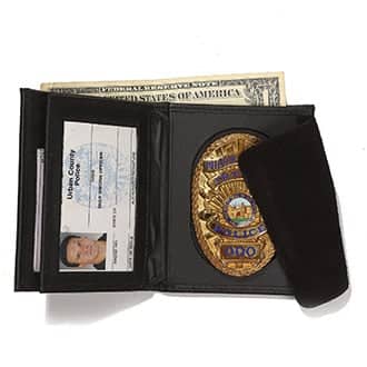 FBI Medallion Leather ID Case Card License Credit Holder