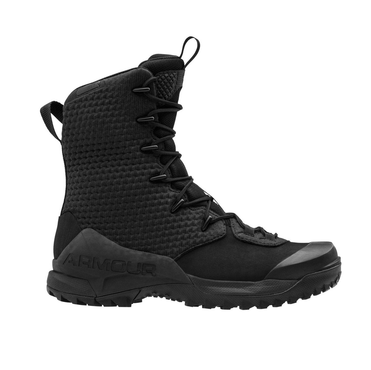 under armour black leather boots
