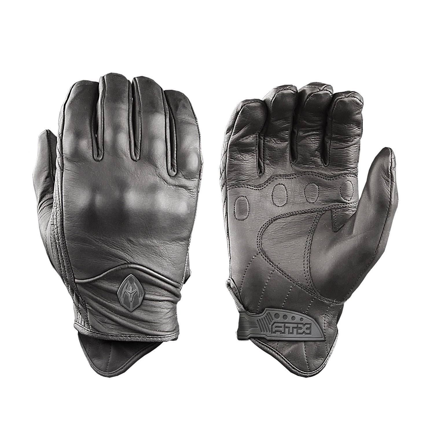 Leather Gloves with Knuckle Armor