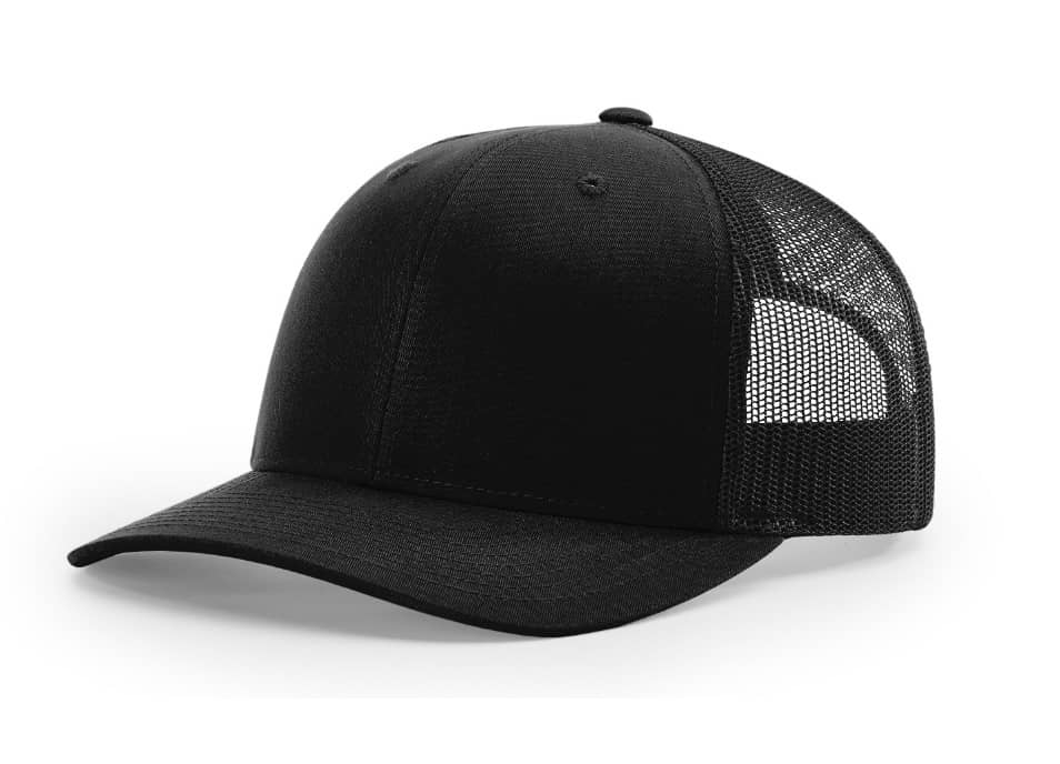 112 TWILL W/MESH BACK ADJUSTABLE PLASTIC SNAP BACKSTRAP