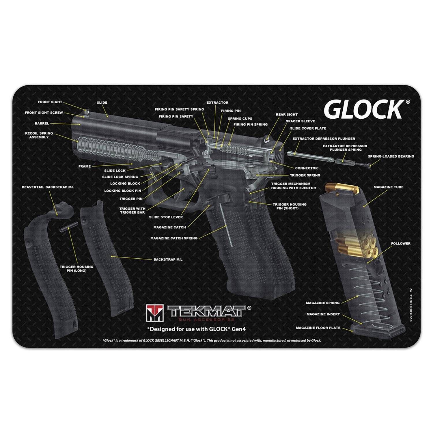 TekMat Glock Cut Away Gun Cleaning Mat 17"
