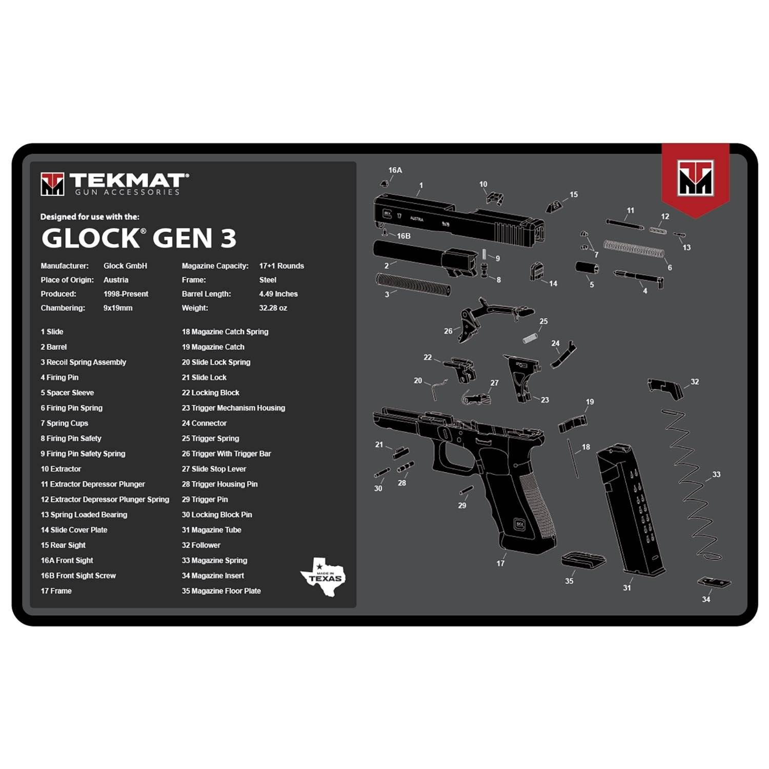 Tekmat Glock Gun Cleaning Mat