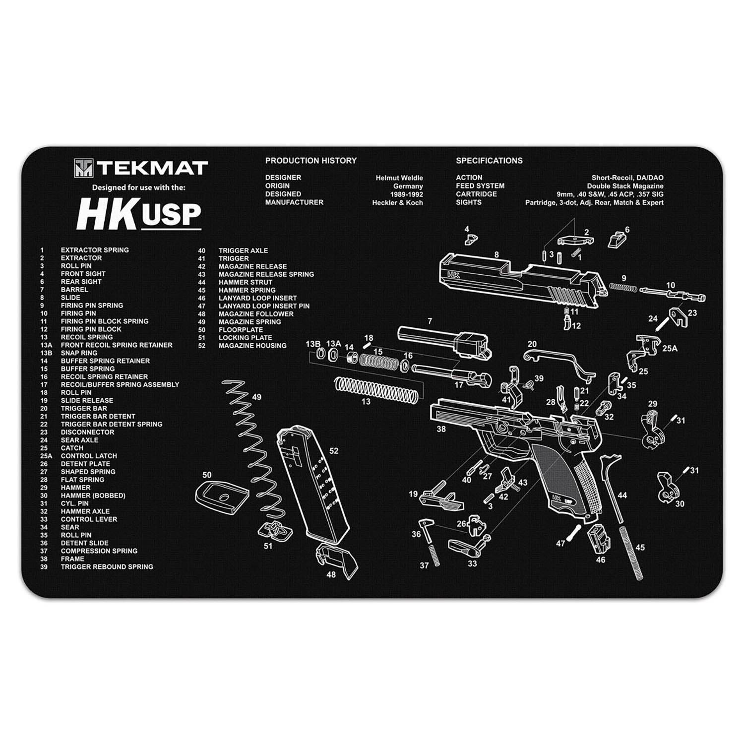 TekMat Heckler & Koch USP Gun Cleaning Mat 17"