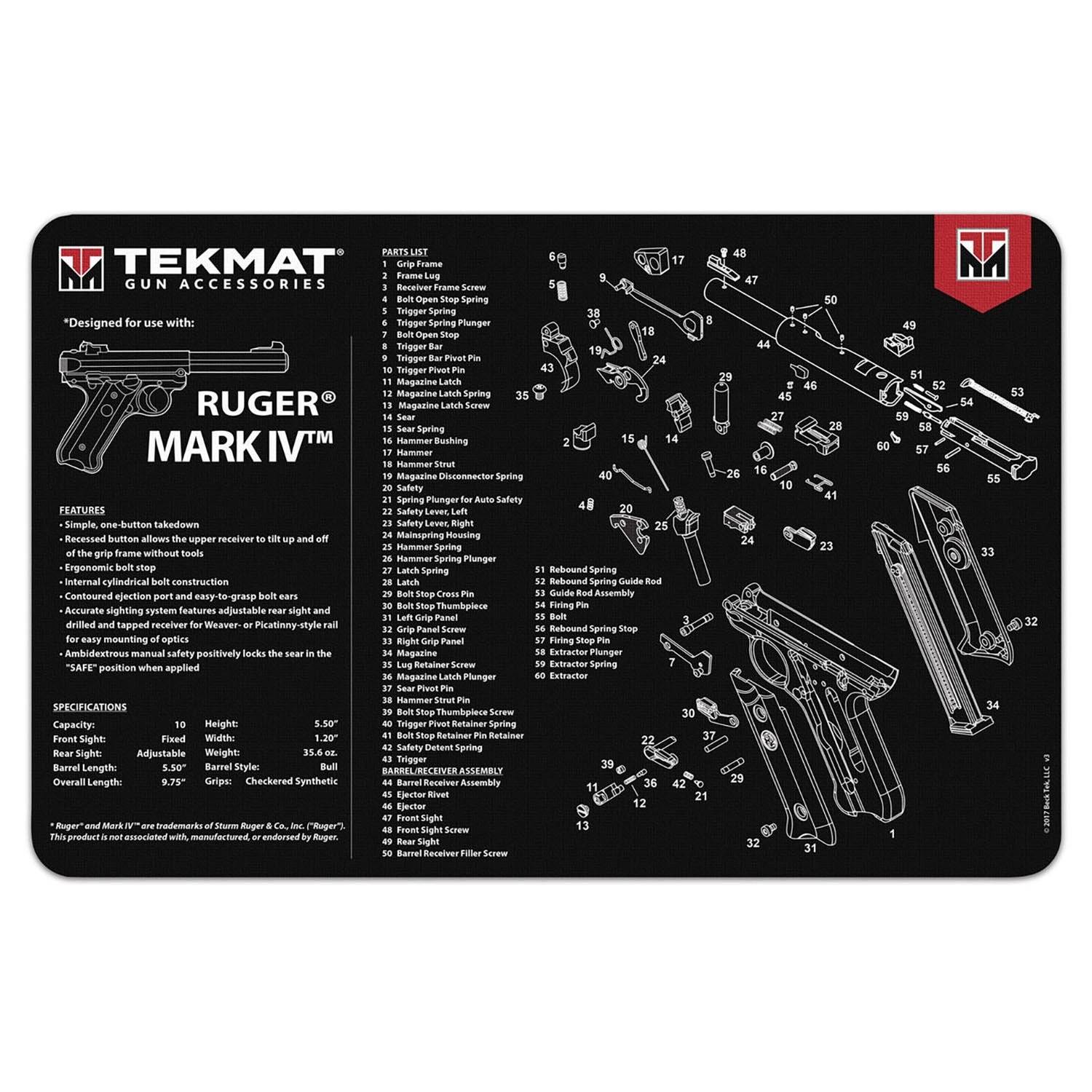 TekMat Ruger Mark IV Gun Cleaning Mat