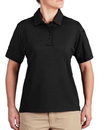 Women's fitted hotsell black polo shirts