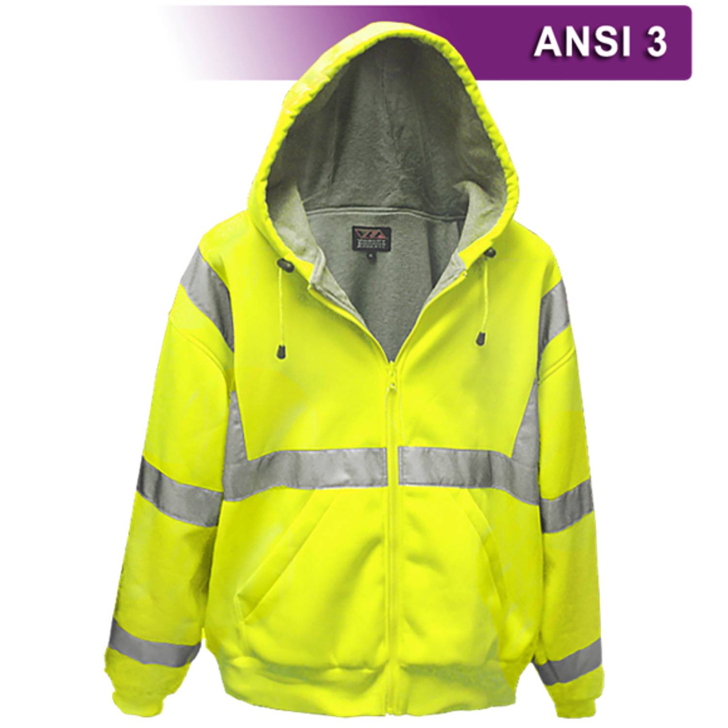 Reflective Apparel Hi Vis 2 Tone Hoodie with Thermal Liner