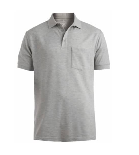 Edwards Blended Pique Short Sleeve Polo with Pocket