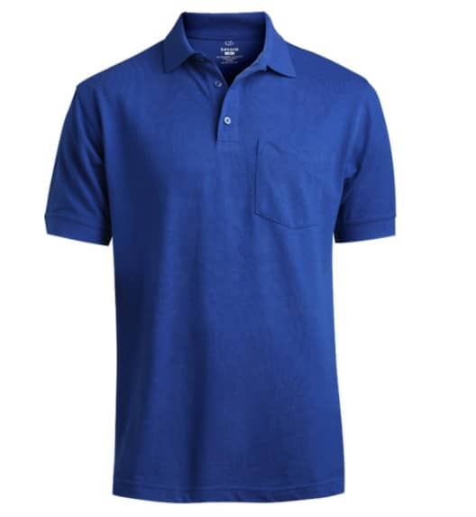Edwards Blended Pique Short Sleeve Polo with Pocket