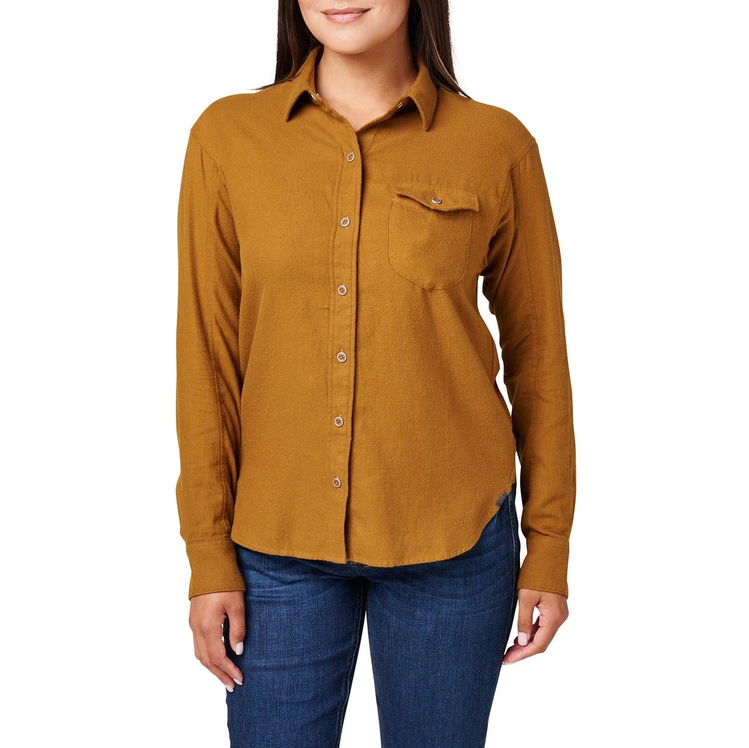 5.11 TACTICAL BRIANNA SOLID FLANNEL LONG SLEEVE SHIRT