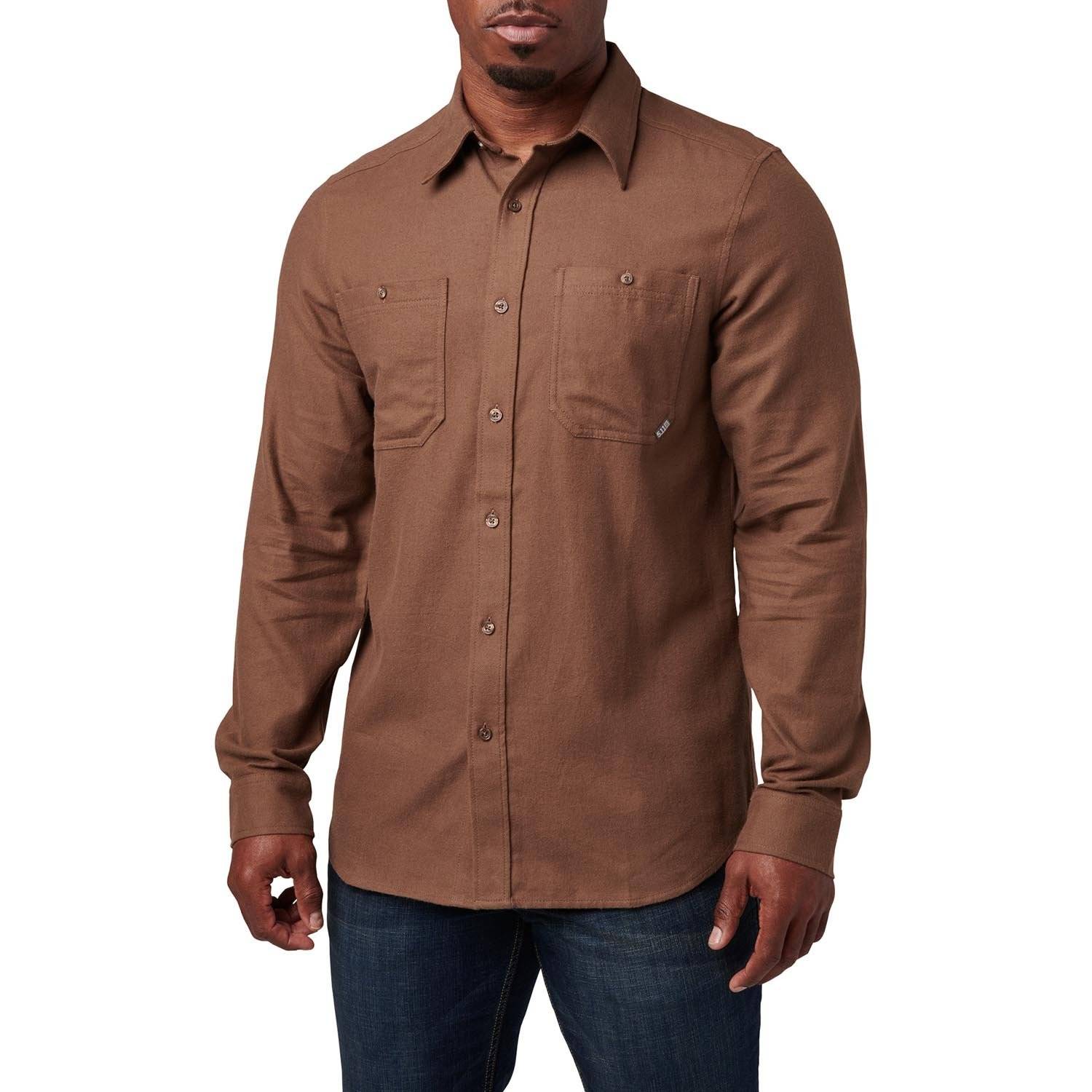 5.11 TACTICAL SILVERWOOD SOLID LONG SLEEVE FLANNEL SHIRT