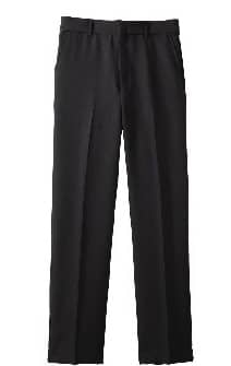 POLYESTER FLAT FRONT PANT