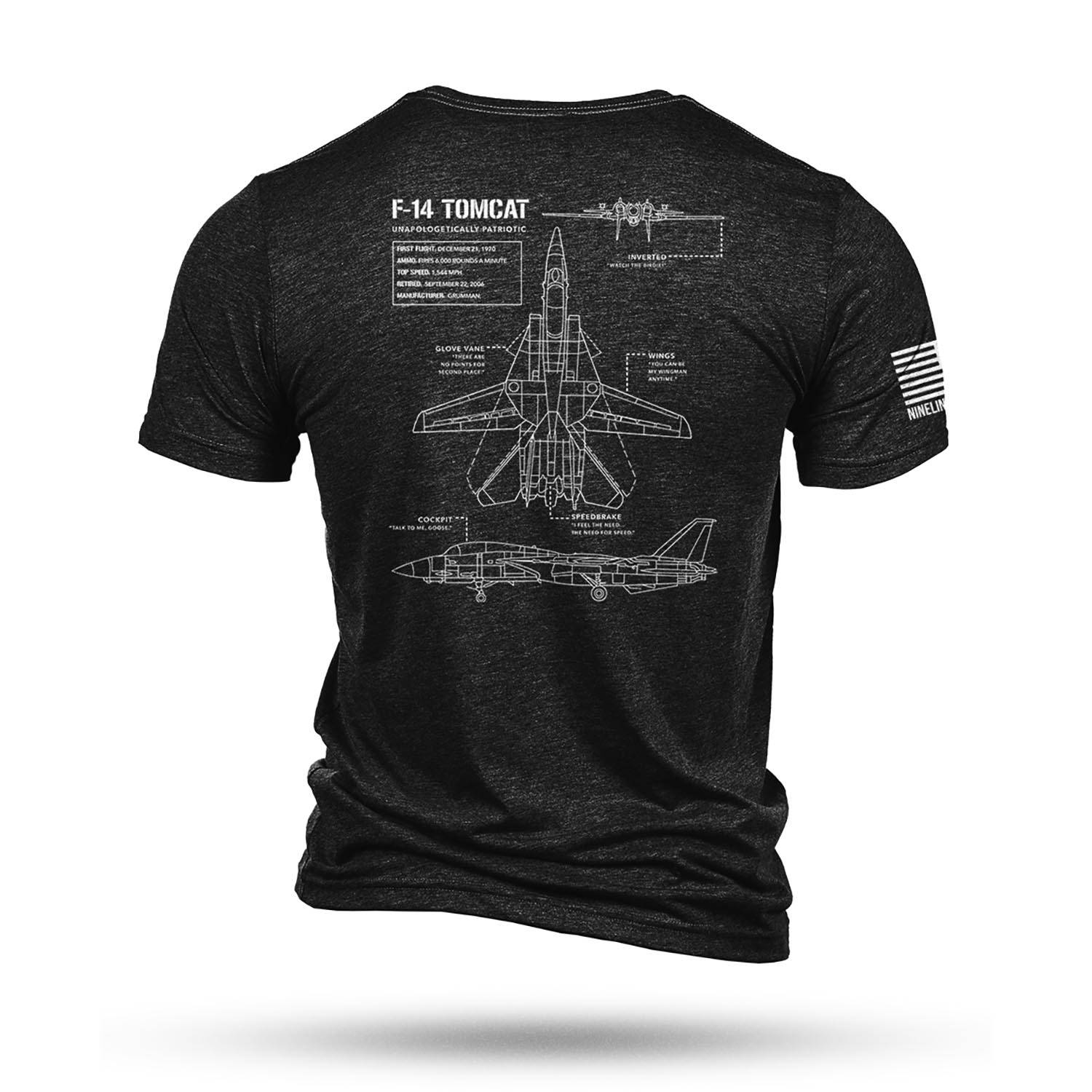 NINE LINE MEN'S F-14 TOMCAT SCHEMATIC T-SHIRT