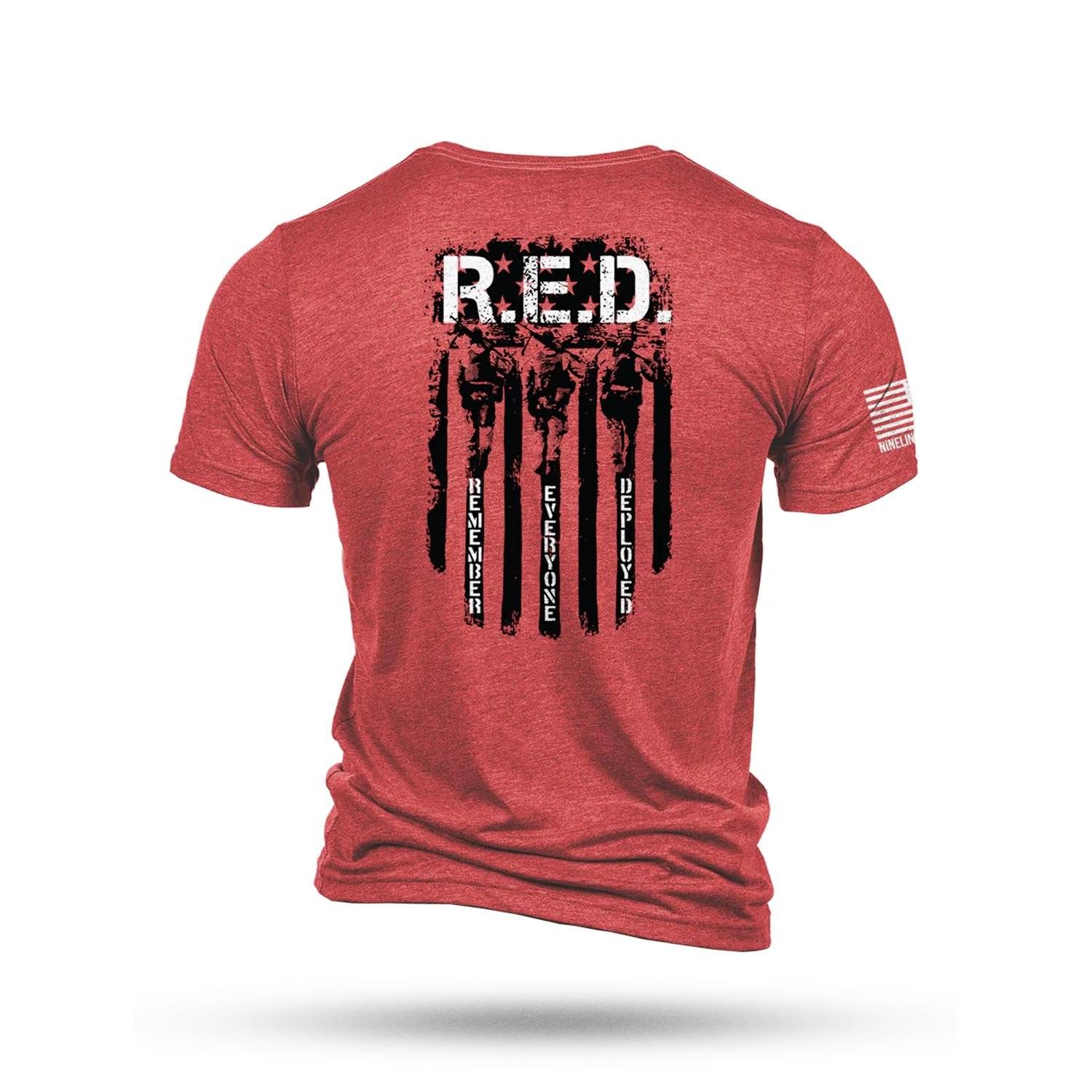 Nine Line Men's RED Remember Everyone Deployed T-Shirt