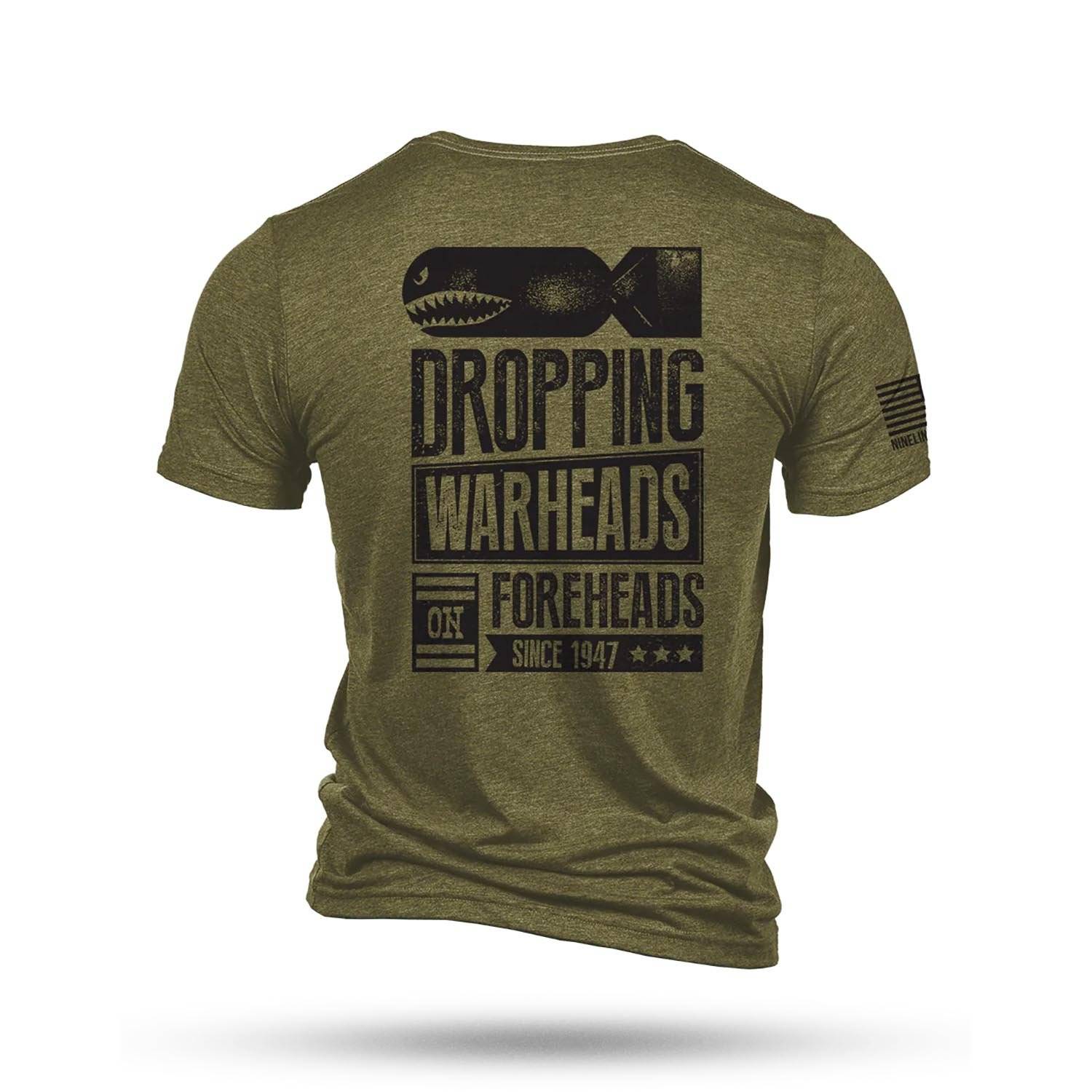 Nine Line Tri-Blend T-Shirt, Warheads on Foreheads