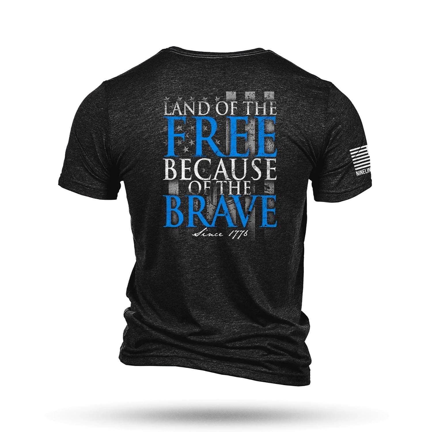 Nine Line Tri-Blend T-Shirt, Because of the Brave