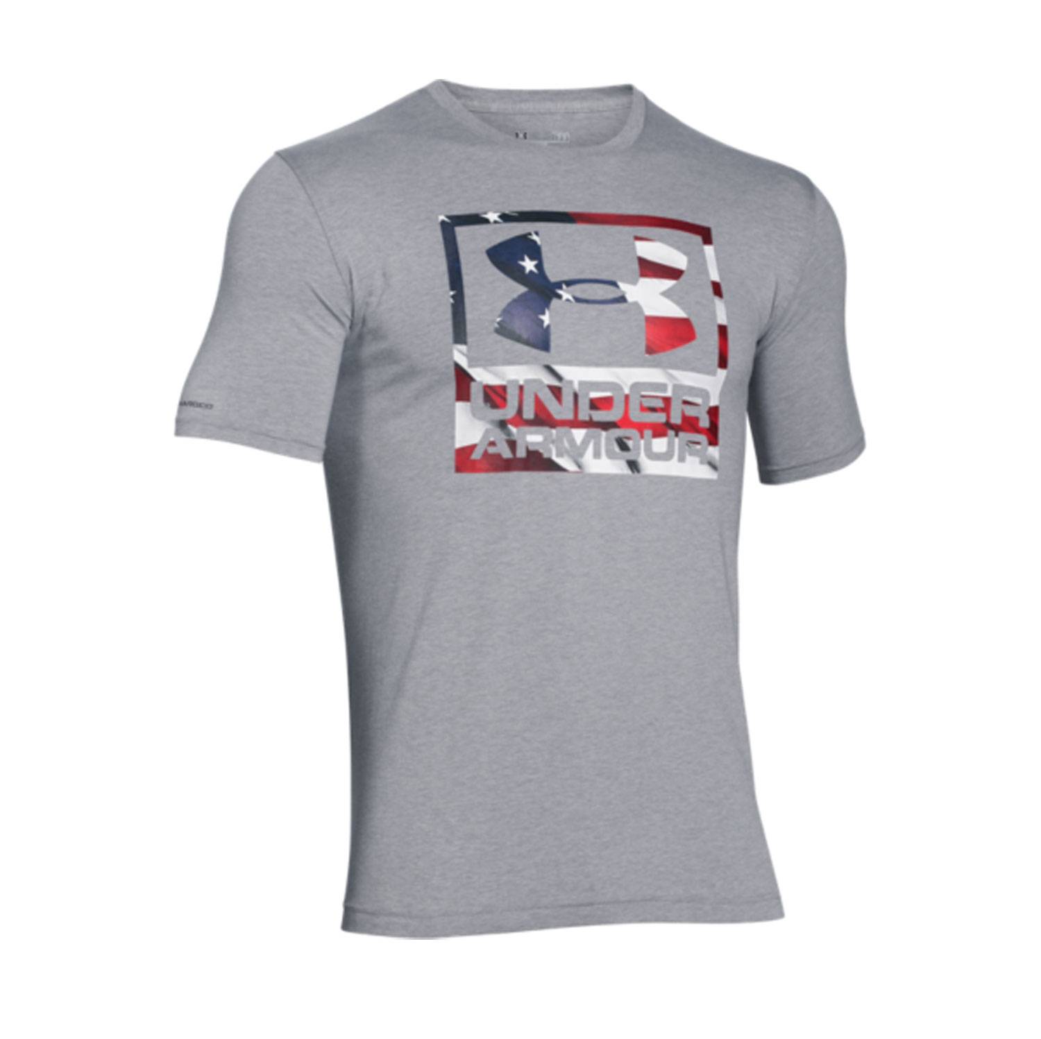 Under Armour Freedom Charged Cotton Flag Logo T Shirt