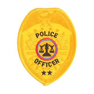 Hero's Pride Gold Shield Police Officer Chest Patch