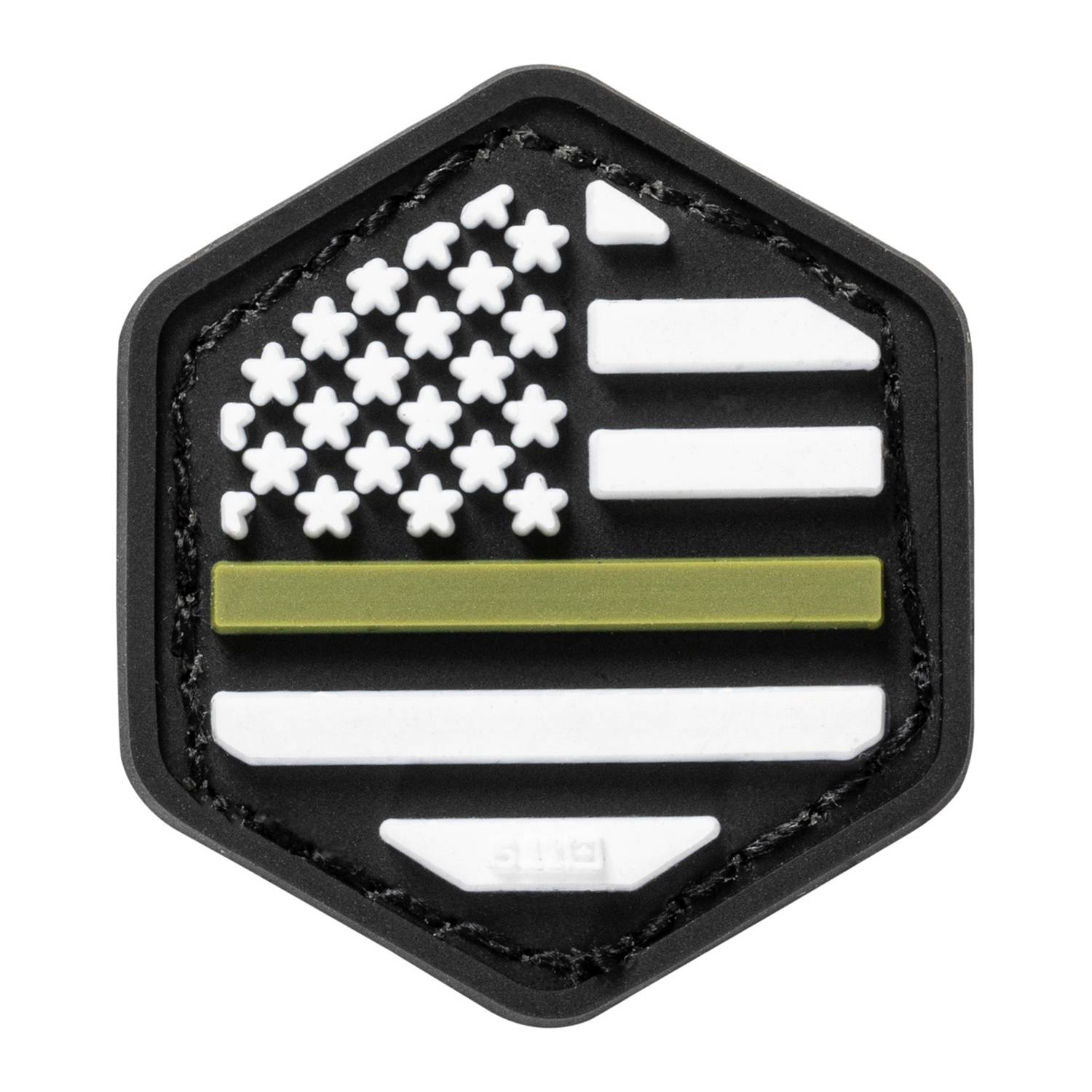NEW SET OF 3 5.11 TACTICAL HEX GRID PATCH GLOW IN THE DARK SPARTAN, FLAG,  SCOPE