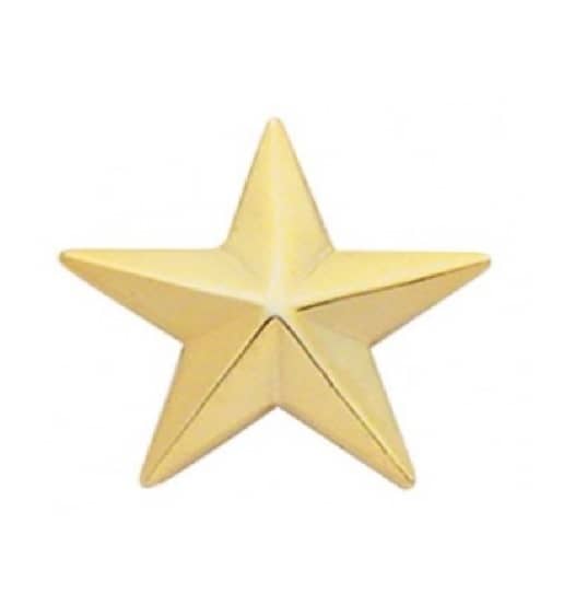 ZY791 - A4888 5/8IN SMOOTH STAR RANK INSIGNIA